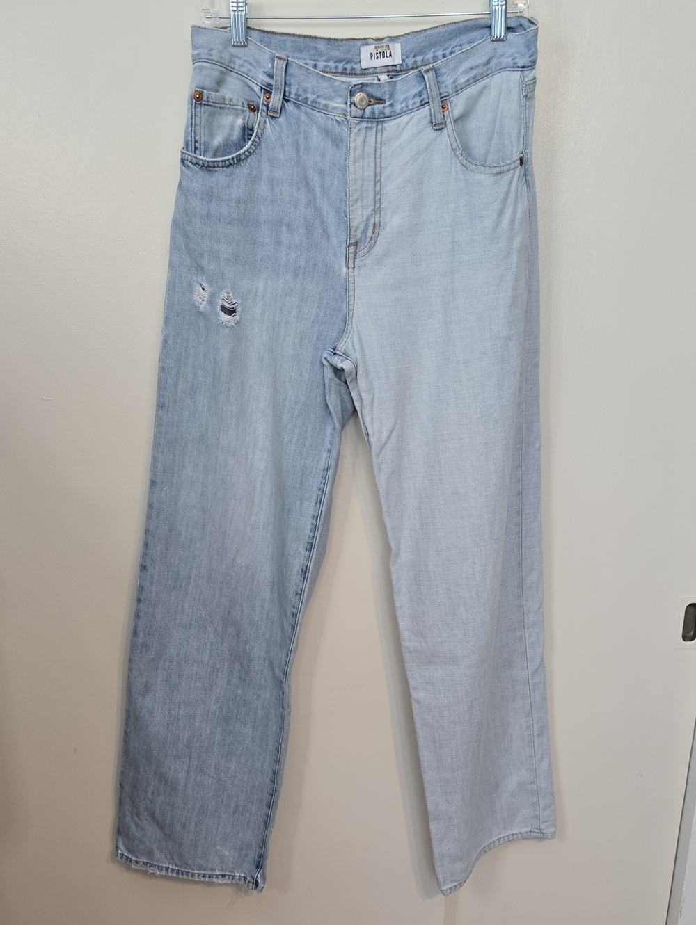 pistola Two-Tone Light Blue Wide Leg Jeans